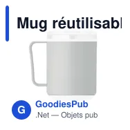 Mug réutilisable personnalisable COCOA avec logo - 400ml - Miniature 5