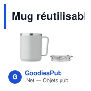 Mug réutilisable personnalisable COCOA avec logo - 400ml - Miniature 6