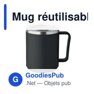 Mug réutilisable personnalisable COCOA avec logo - 400ml - Miniature 9