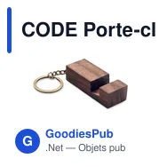CODE Porte-clés support téléphone - Miniature 1