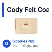 Sous-verres personnalisables en feutre RPET avec logo - Cody Felt Coaster Set - Miniature 3