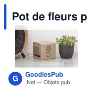 Pot de fleurs personnalisable Coffee Flowerpot avec logo - Miniature 1