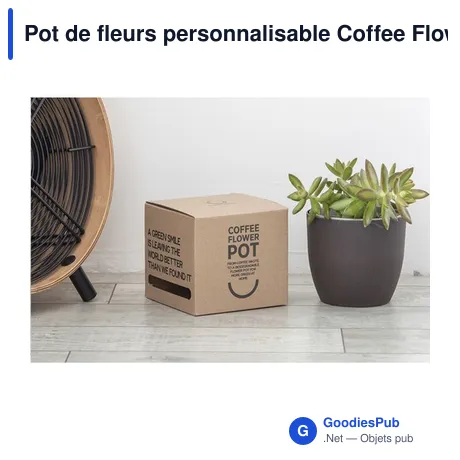 Pot de fleurs personnalisable Coffee Flowerpot avec logo