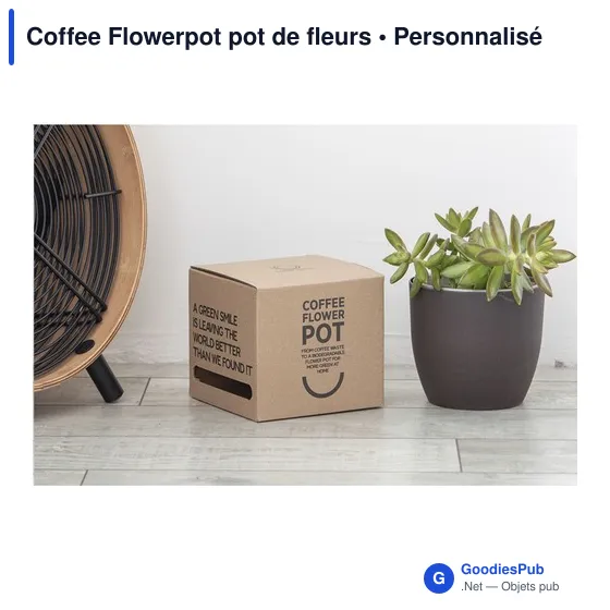 Pot de fleurs personnalisable Coffee Flowerpot avec logo - Image 1