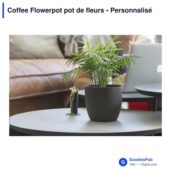 Pot de fleurs personnalisable Coffee Flowerpot avec logo - Image 2