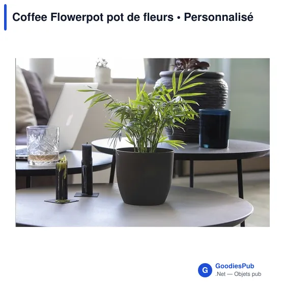 Pot de fleurs personnalisable Coffee Flowerpot avec logo - Image 4