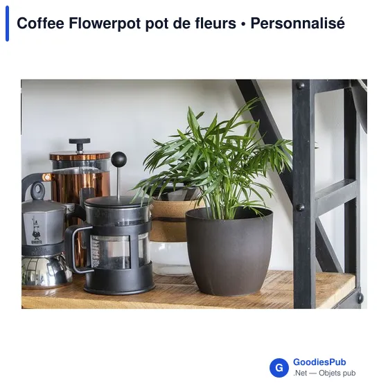 Pot de fleurs personnalisable Coffee Flowerpot avec logo - Image 5