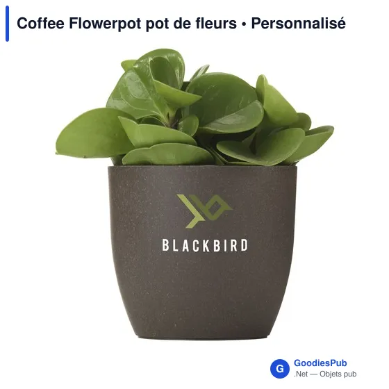 Pot de fleurs personnalisable Coffee Flowerpot avec logo - Image 6