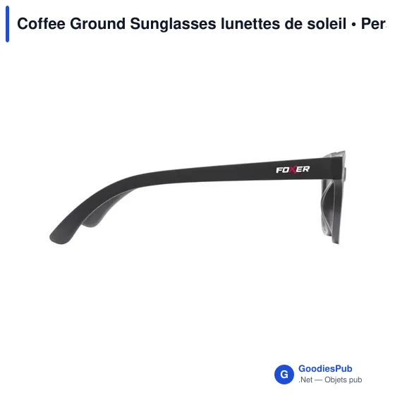 Lunettes de soleil personnalisables en marc de café - Coffee Groundavec logo - Image 1