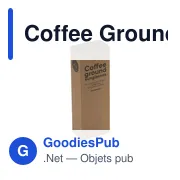 Lunettes de soleil personnalisables en marc de café - Coffee Groundavec logo - Miniature 2