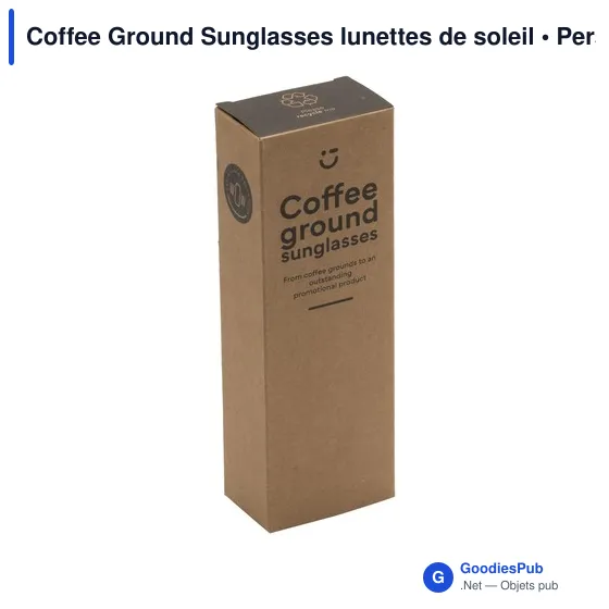 Lunettes de soleil personnalisables en marc de café - Coffee Groundavec logo - Image 2