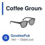 Lunettes de soleil personnalisables en marc de café - Coffee Groundavec logo - Miniature 4