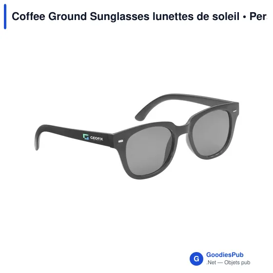 Lunettes de soleil personnalisables en marc de café - Coffee Groundavec logo - Image 4