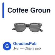 Lunettes de soleil personnalisables en marc de café - Coffee Groundavec logo - Miniature 5
