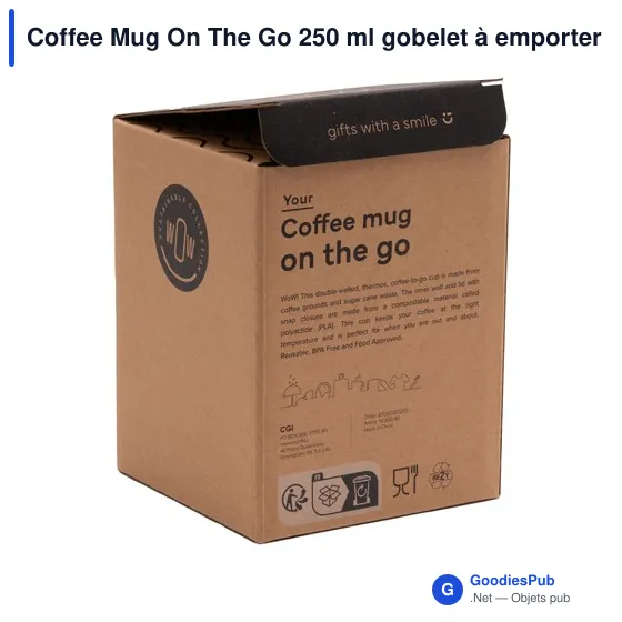 Gobelet à emporter personnalisable Coffee Mug On The Go 250 mlavec logo - Image 5