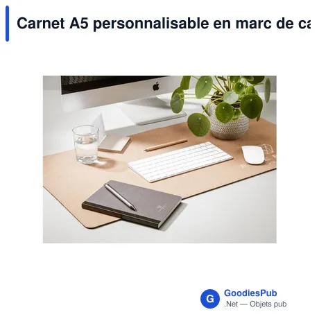 Carnet A5 personnalisable en marc de café avec logo