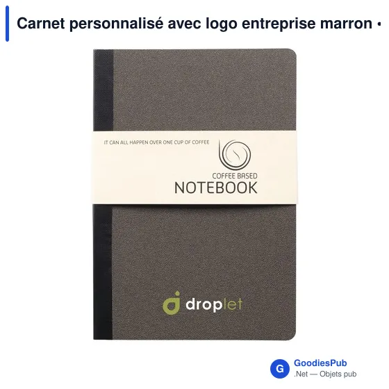 Carnet A5 personnalisable en marc de café avec logo - Image 12