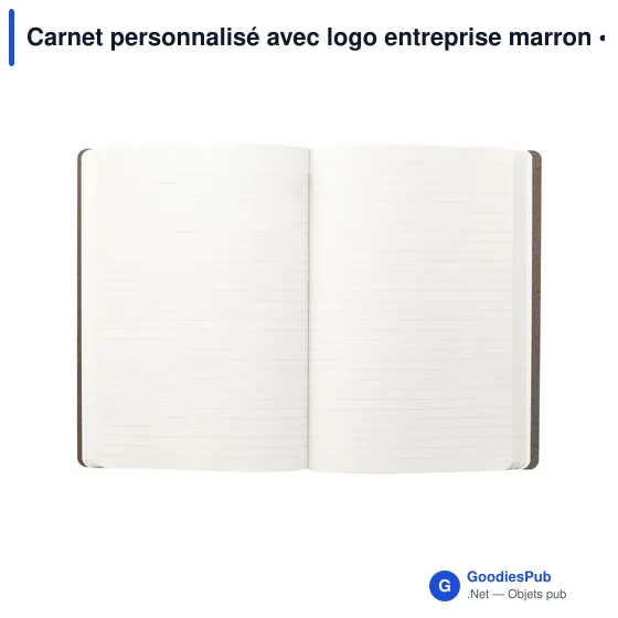 Carnet A5 personnalisable en marc de café avec logo - Image 3