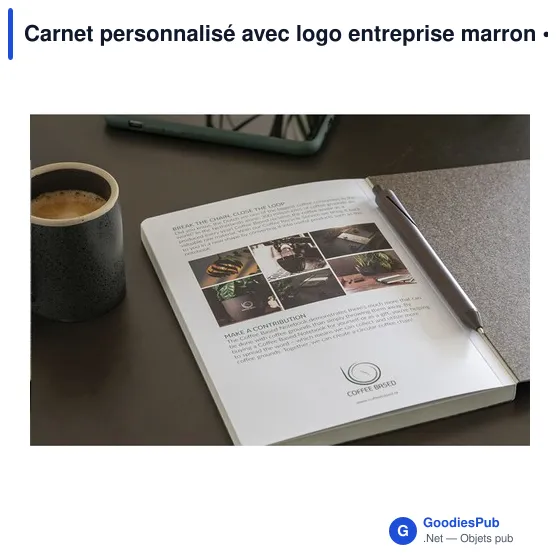Carnet A5 personnalisable en marc de café avec logo - Image 7