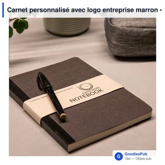 Carnet A5 personnalisable en marc de café avec logo - Image 8
