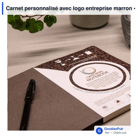 Carnet A5 personnalisable en marc de café avec logo - Image 9
