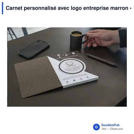 Carnet A5 personnalisable en marc de café avec logo - Image 10