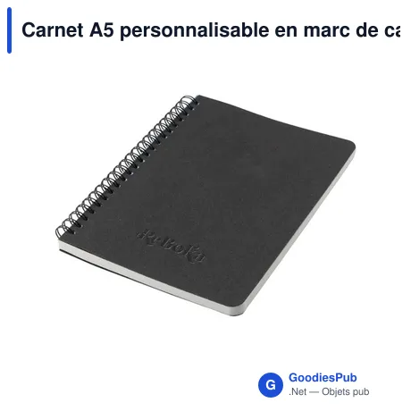 Carnet A5 personnalisable en marc de café avec logo