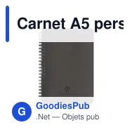 Carnet A5 personnalisable en marc de café avec logo - Miniature 5