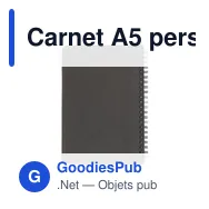 Carnet A5 personnalisable en marc de café avec logo - Miniature 6
