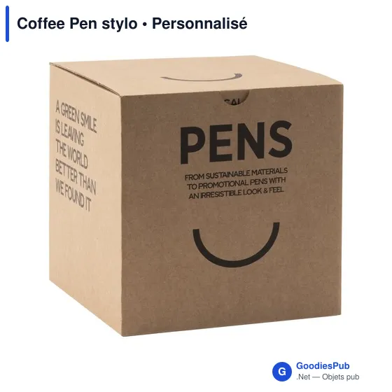 Stylo à bille personnalisable en marc de café avec logo - Image 11