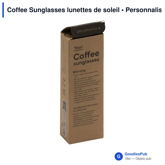 Lunettes de soleil personnalisables Coffee Sunglasses avec logo - Image 6