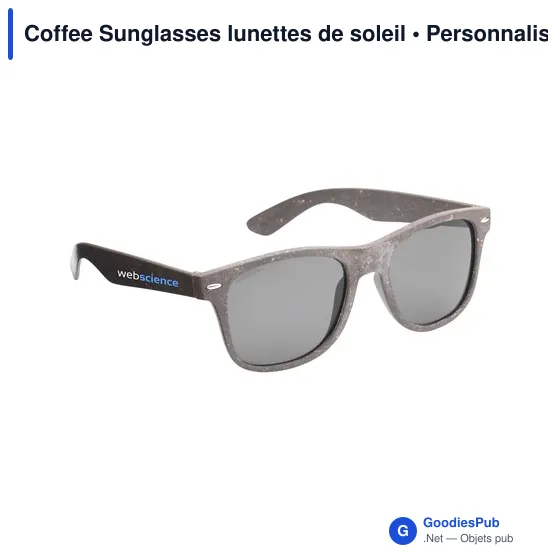Lunettes de soleil personnalisables Coffee Sunglasses avec logo - Image 7
