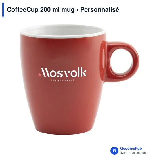 Mug en céramique personnalisable CoffeeCup 200 ml avec logo - Image 5