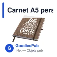 Carnet A5 personnalisable en liège avec logo - CoffeeGround - Miniature 1