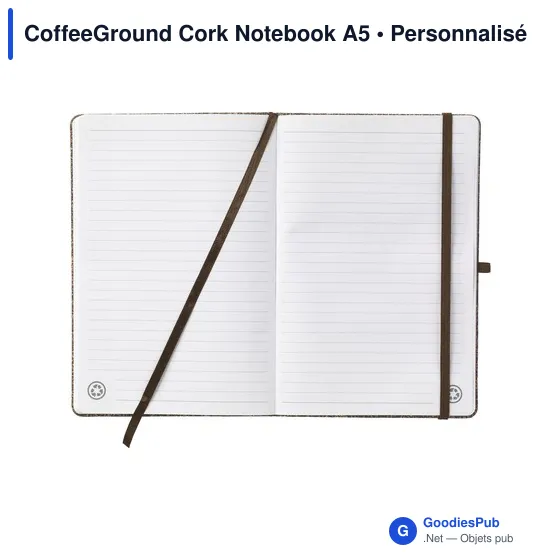 Carnet A5 personnalisable en liège avec logo - CoffeeGround - Image 2