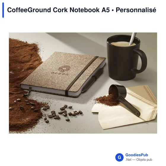 Carnet A5 personnalisable en liège avec logo - CoffeeGround - Image 5