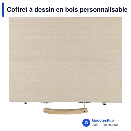 Coffret à dessin en bois personnalisable avec logo - Thessaly