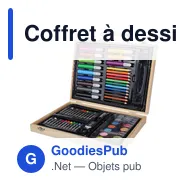 Coffret à dessin en bois personnalisable avec logo - Thessaly - Miniature 2