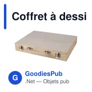 Coffret à dessin en bois personnalisable avec logo - Thessaly - Miniature 4