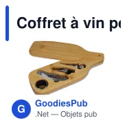 Coffret à vin personnalisable en bambou avec logo - Nature - Miniature 2