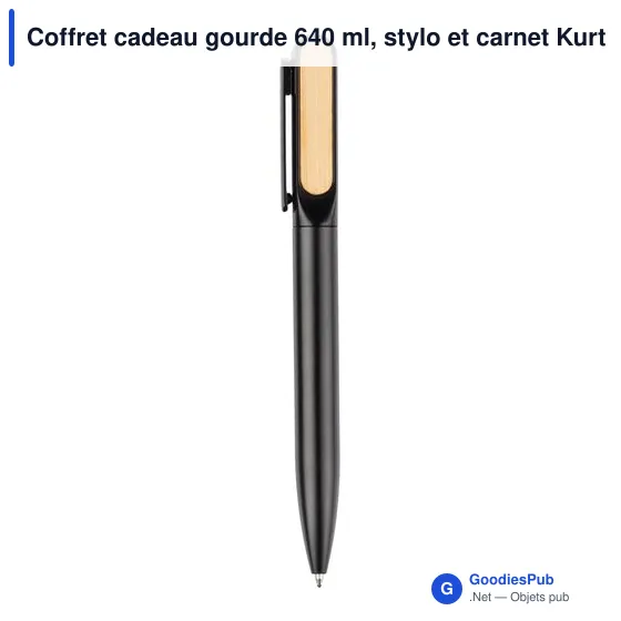 Coffret cadeau gourde 640 ml, stylo et carnet Kurt - Image 4