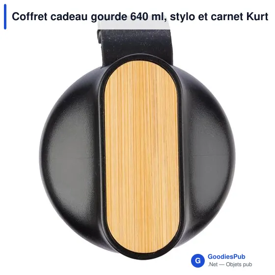 Coffret cadeau gourde 640 ml, stylo et carnet Kurt - Image 5