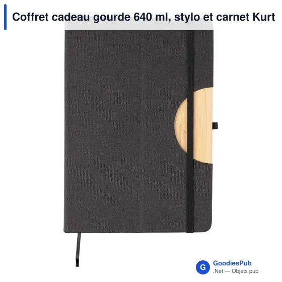 Coffret cadeau gourde 640 ml, stylo et carnet Kurt - Image 6