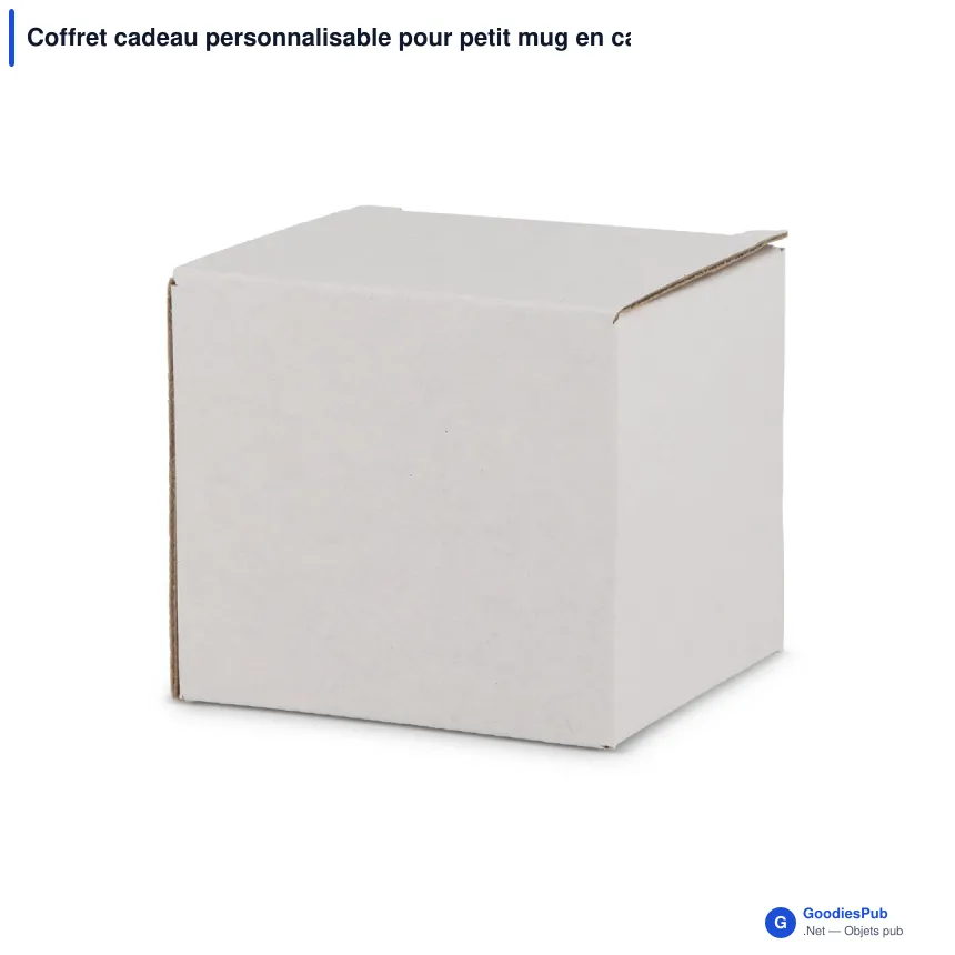 Coffret cadeau personnalisable pour petit mug en carton avec logo - Mini Mug - Image 3