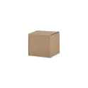Variante Marron - Coffret cadeau personnalisable pour petit mug en carton avec logo - Mini Mug