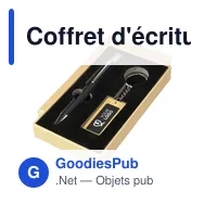 Coffret d'écriture personnalisable en bambou Zaid avec logo - Miniature 4