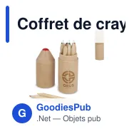 Coffret de crayons de couleur personnalisable en bois avec logo - Premium - Miniature 1