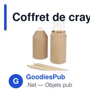 Coffret de crayons de couleur personnalisable en bois avec logo - Premium - Miniature 2