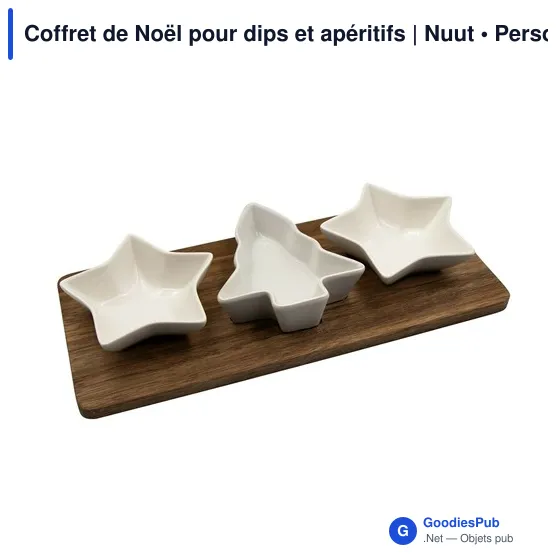 Coffret de Noël personnalisable pour dips et apéritifs | Nuutavec logo - Image 1