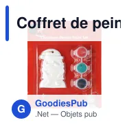 Coffret de peinture personnalisable ‘Père Noël’ avec logo - Miniature 1